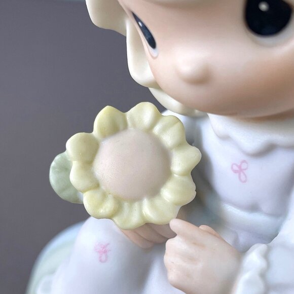 Precious Moments Dreams Really Do Come True Rainbow Girl Gold Pot Statue 128309 - Picture 14 of 15